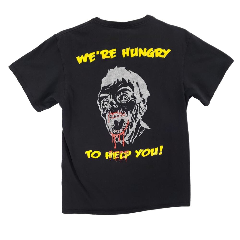 Rubies Costume Co Staff T Shirt Adult Black Were Hungry To Help You Zombie Tee